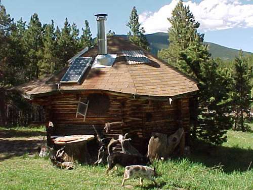 solar panel kit on off grid cabin